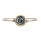 Luca and Danni Compass Silver Bangle Bracelet
