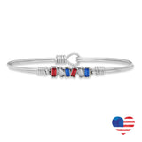 Luca and Danni Mini Hudson Americana Ombre Silver Bangle Bracelet