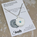 Stash Silver Blossom Crystal Wax Seal Necklace
