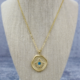 Stash Gold Blossom Crystal Wax Seal Necklace