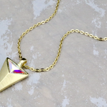 Stash Gold Crystal Pyramid Necklace