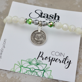 Stash Coin Mother of Pearl Bracelet