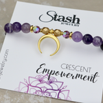 Crescent Amethyst Bracelet Stash