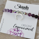 Crescent Amethyst Bracelet Stash