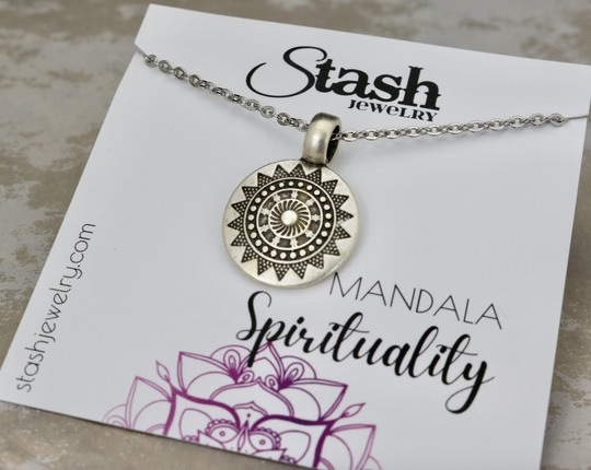 Stash Silver Mandala Spirituality Necklace