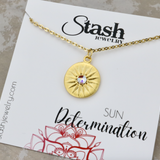 Stash Gold Sun Determination Necklace