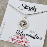 Stash Silver Sun Determination Necklace