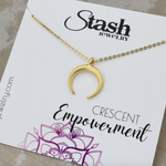 Stash Gold Crescent Empowerment Necklace