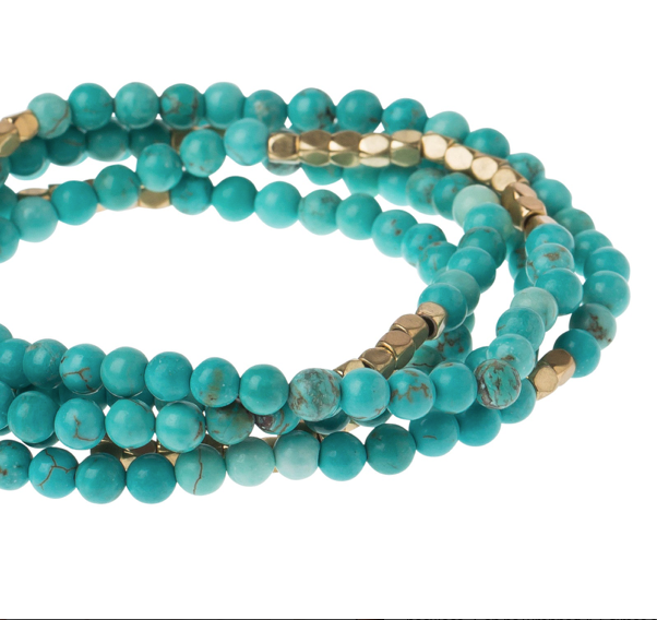Scout Curated Wears Turquoise Gold Stone of the Sky Wrap