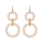 Nickel and Suede Soft Sand Sloanes Leather Earrings