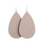 Nickel and Suede Lip Gloss Leather Earrings
