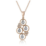 14k White and Rose Gold .18ct Diamond Necklace