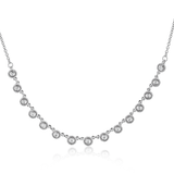 14k White Gold .16ct Diamond Necklace
