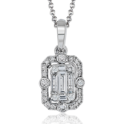 14k White Gold .26ct Diamond Necklace