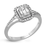 Zeghani 14k White Gold .36ct Diamond Engagement Ring