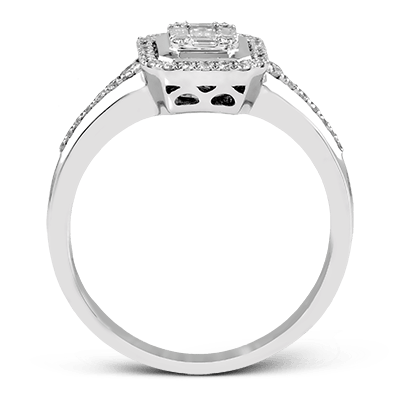 Zeghani 14k White Gold .36ct Diamond Engagement Ring