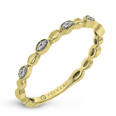 14k Yellow Gold .04ct Diamond Stackable Ring