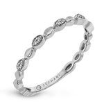 14k White Gold .04ct Diamond Stackable Ring