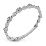 Nespoli Jewelers 14k White Gold .04ct Diamond Stackable Ring