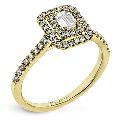 Zeghani 14k Yellow Gold .41ct Diamond Engagement Ring