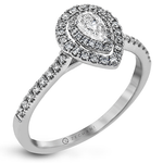 .52ct 14k White Gold Pear Halo Engagement Ring