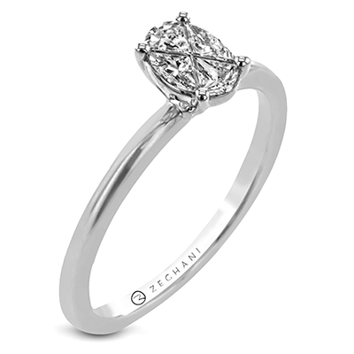 14k White Gold .34ct Diamond Engagement Ring