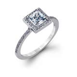 Zeghani 14k White Gold Engagement Ring 272