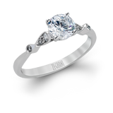 Zeghani 14k White Gold Engagement Ring 397