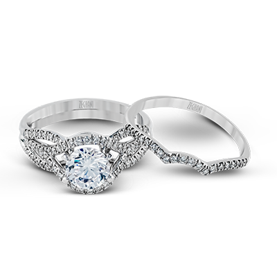 Zeghani Engagement Ring and Matching Diamond Wedding Band