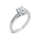 Zeghani 14k White Gold Engagement Ring 561