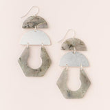 Scout Curated Wears Silver Labradorite Stone Cutout Earrings