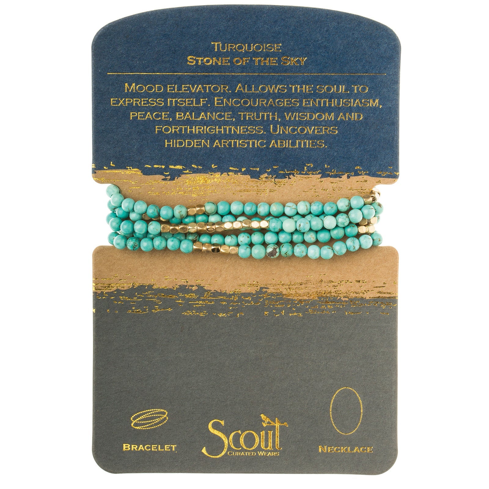 Scout Curated Wears Scout Curated Wears Turquoise Gold Stone of the Sky Wrap