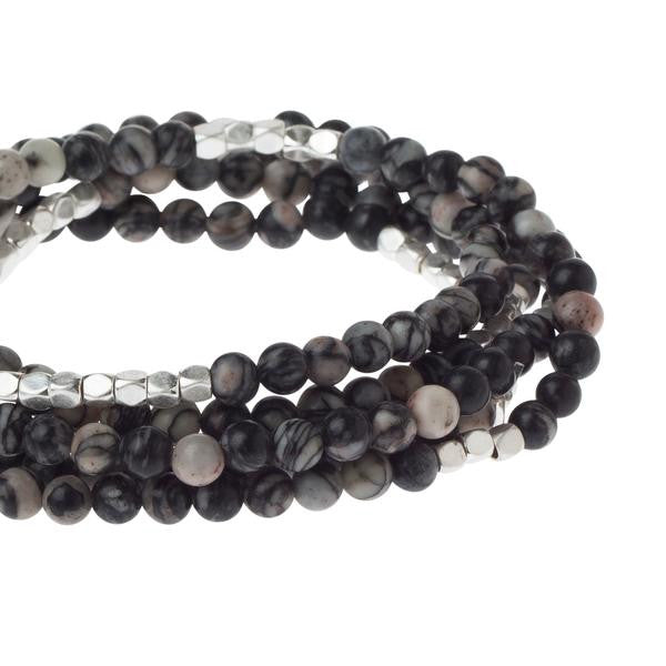 Black Network Agate Stone of Inner Stability Wrap