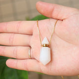 White Jade Mystical Crystal Healing Pendant