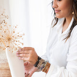 Scout Curated Wears Turquoise Gold Stone of the Sky Wrap