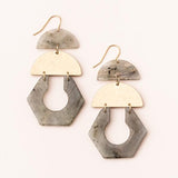 Scout Curated Wears Gold Labradorite Stone Cutout Earrings