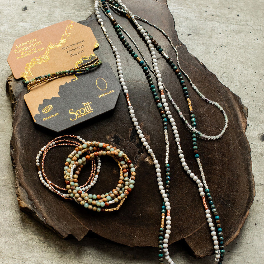 Scout Curated Wears Silver Azurite Stone of Heaven Wrap
