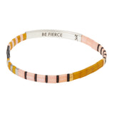 Scout Good Karma Be Fierce Miyuki Bracelet- Pink/Mustard/Silver