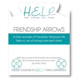 Silver Friendship Arrows Turquoise Stone Bracelet