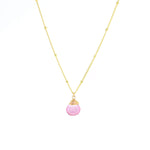 Lotus Jewelry Studio Gold Pink Topaz Trinket Necklace
