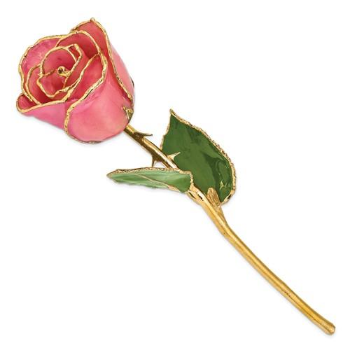 Pink 24k Gold Dipped Rose – Nespoli Jewelers