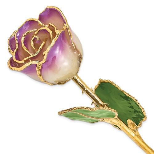 Nespoli Jewelers Amethyst 24k Gold Dipped Rose