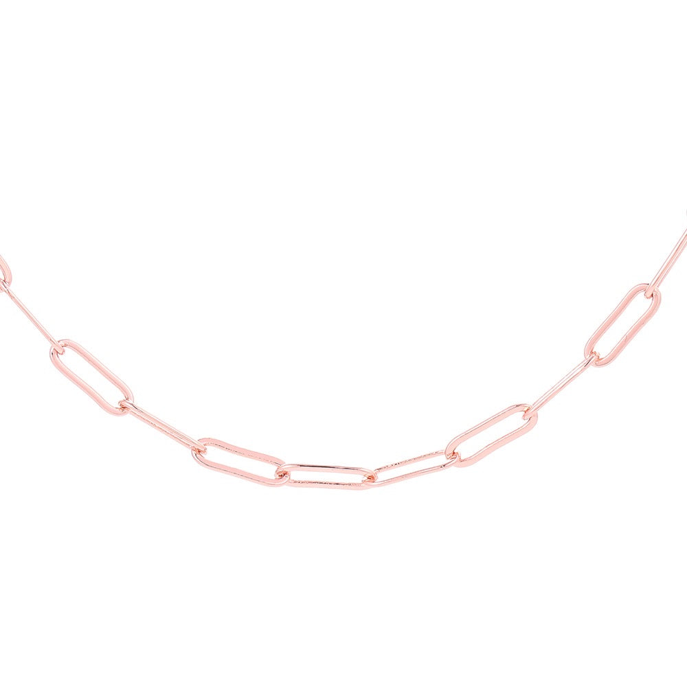 Paper Clip Chain Adjustable Necklace