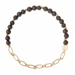 Scout Curated Wears Lava Mini Stone With Chain Stacker Bracelet