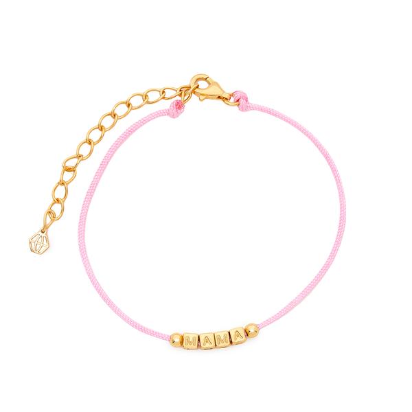 Little Words Project Refined Collection - Mama Light Pink Cord Bracelet