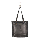 Slim Leather Tote Bag