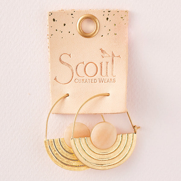 Scout Curated Wears Gold Sunstone: Stone Orbit Earrings