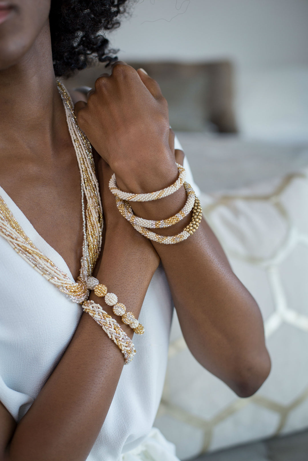 Gold Sweet Strands Glam Necklace – Nespoli Jewelers