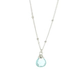 Lotus Jewelry Studio Sterling Silver Aqua Chalcedony Trinket Necklace